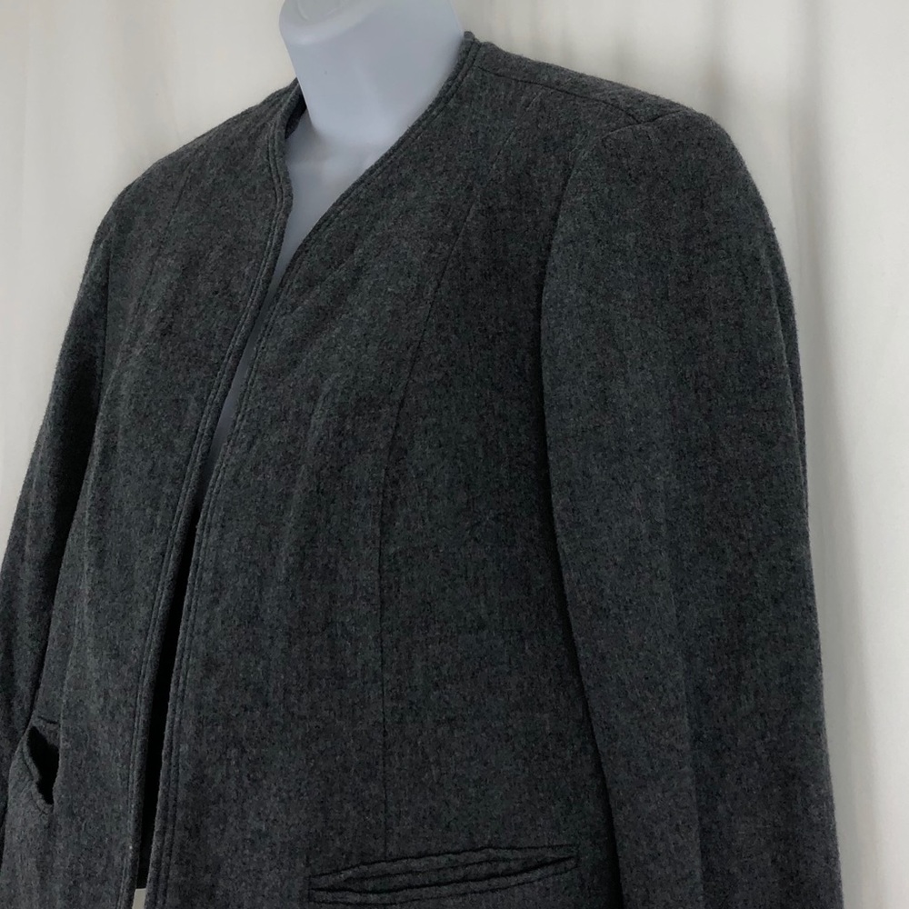 Pendleton Dark Gray Vintage Wool Jacket Pockets 38 - image 7